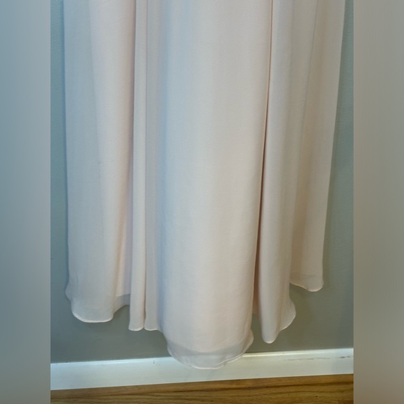 AZAZIE Peach Pink Halter Dress Long Maxi Chiffon Bridesmaid A Line Wedding 4 - Picture 4 of 16